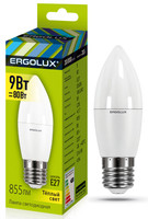 Лампа светодиодная Ergolux LED-C35-9W-E27-3K