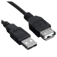 Кабель DEXP USB Type-A - USB Type-A черный 3 м