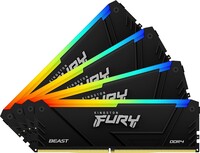 Оперативная память Kingston FURY Beast Black RGB [KF436C17BB2AK4/32] 32 ГБ