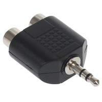 Адаптер   Aceline jack 3.5 мм - 2RCA черный