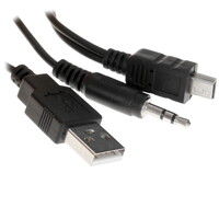 Кабель   Aceline jack 3.5 мм, USB Type-A - mini USB черный