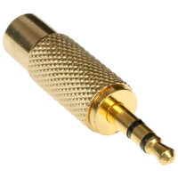Адаптер   Aceline jack 3.5 мм - RCA золотистый