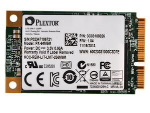 SSD mSATA 64Gb Plextor M5M PX 64M5M Marvel 88SS9187 R520 W160MB s ToggleNAND DNS. 0194000