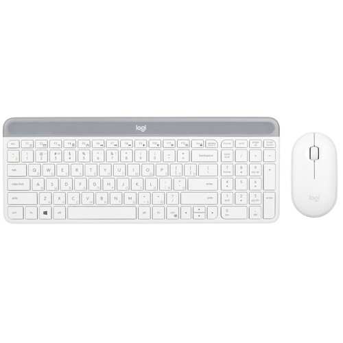 Купить Клавиатура+мышь беспроводная   Logitech Slim Wireless Desktop MK470 белый в интернет-магазине DNS. Характеристики, цена Logitech Slim Wireless Desktop MK470 | 5077018.