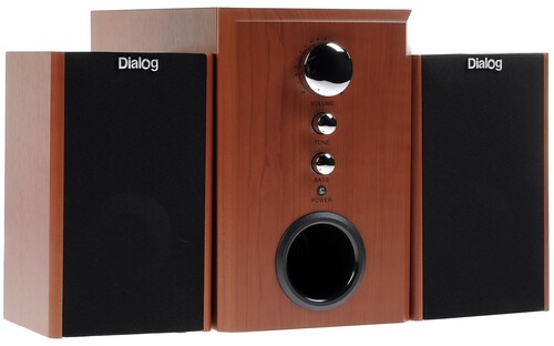 Купить Колонки 2.1 Dialog W-3000/2 Black/Cherry [сателлиты 20 Вт х 2 ...