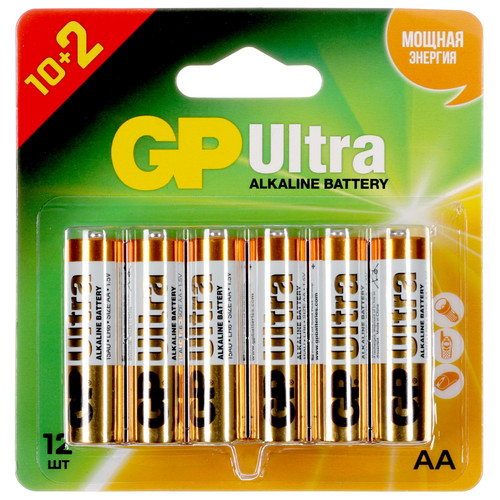 Купить Батарейка GP Ultra AA (LR6/ER14505/FR6/R6P) в интернет-магазине DNS. Характеристики, цена GP Ultra | 5416671.