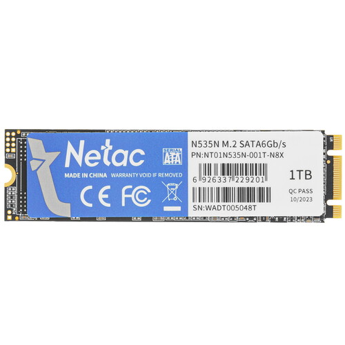Купить 1000 ГБ M.2 SATA накопитель Netac N535N [NT01N535N-001T-N8X] в интернет-магазине DNS. Характеристики, цена Netac N535N | 5363166.