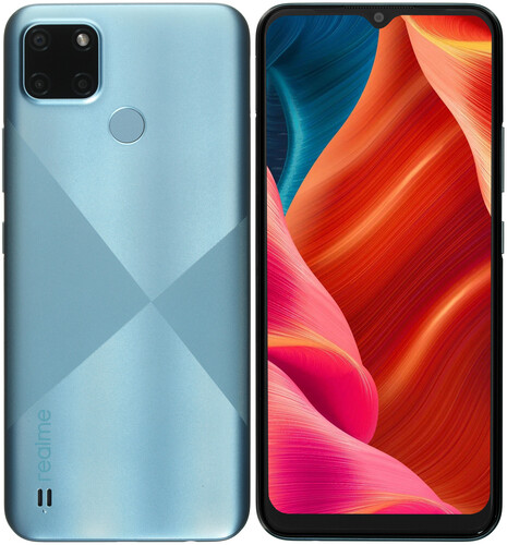 Купить 6.5" Смартфон realme C21Y 32 ГБ голубой в интернет-магазине DNS. Характеристики, цена realme C21Y | 4884445.