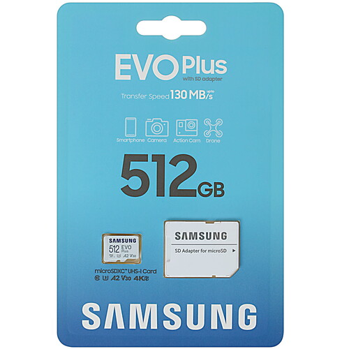 Купить Карта памяти Samsung EVO Plus microSDXC 512 ГБ [MB-MC512KA/RU] в интернет-магазине DNS. Характеристики, цена  | 4889421.