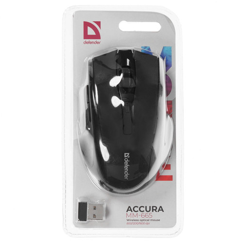 Купить Мышь беспроводная Defender Accura MM-665 [52665] черный в интернет-магазине DNS. Характеристики, цена Defender Accura MM-665 | 1108596.