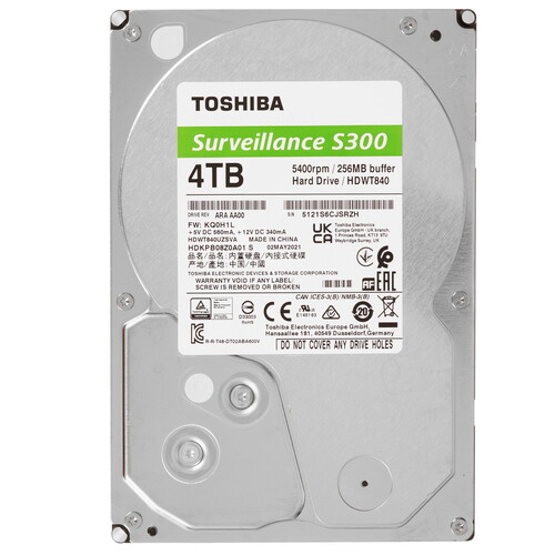 Купить 4 ТБ Жесткий диск Toshiba S300 Surveillance [HDWT840UZSVA] в интернет-магазине DNS. Характеристики, цена Toshiba S300 Surveillance | 4845635.