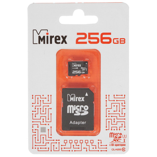 Купить Карта памяти Mirex microSDXC 256 ГБ [13613-AD3UH256] в интернет-магазине DNS. Характеристики, цена  | 4789194.