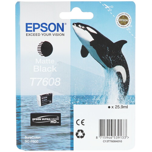 Купить Картридж Epson T7608 черный матовый в интернет-магазине DNS. Характеристики, цена Epson T7608 | 7974926.