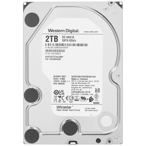 Купить 2 ТБ Жесткий диск WD Ultrastar DC HA210 [1W10002] в интернет-магазине DNS. Характеристики, цена WD Ultrastar DC HA210 | 5054189.