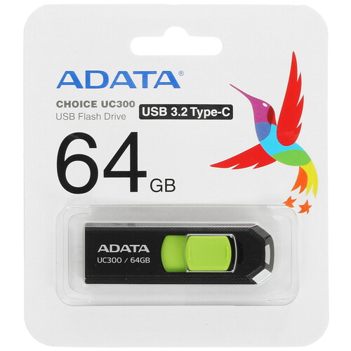 Купить Память OTG USB Flash 64 ГБ ADATA UC300 [ACHO-UC300-64G-RBK/GN] в интернет-магазине DNS. Характеристики, цена ADATA UC300 | 5408524.
