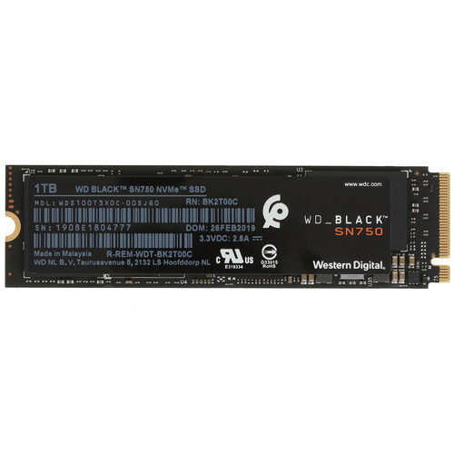 Купить 1000 ГБ SSD M.2 накопитель WD Black SN750 [WDS100T3X0C-00SJG0] в ...