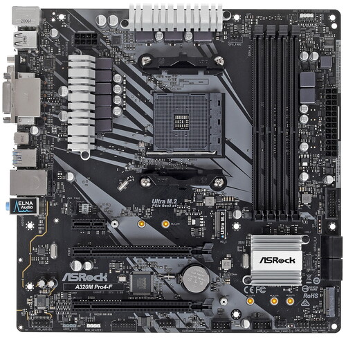 Купить Материнская плата ASRock A320M PRO4-F в интернет магазине DNS ...