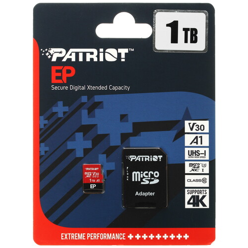 Купить Карта памяти Patriot EP microSDXC 1024 ГБ [PEF1TBEP31MCX] в интернет-магазине DNS. Характеристики, цена  | 5408632.