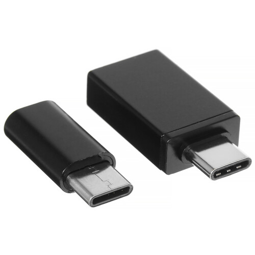 Купить Переходник DEXP micro USB-B, USB Type-A - USB Type-C черный в интернет-магазине DNS. Характеристики, цена  | 4741636.