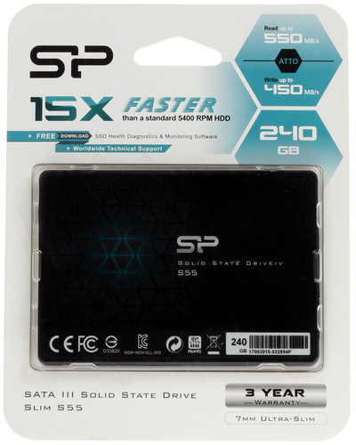 Купить 240 ГБ 2.5" SATA накопитель Silicon Power Slim S55 [SP240GBSS3S55S25] в интернет-магазине DNS. Характеристики, цена Silicon Power Slim S55 | 0194874.