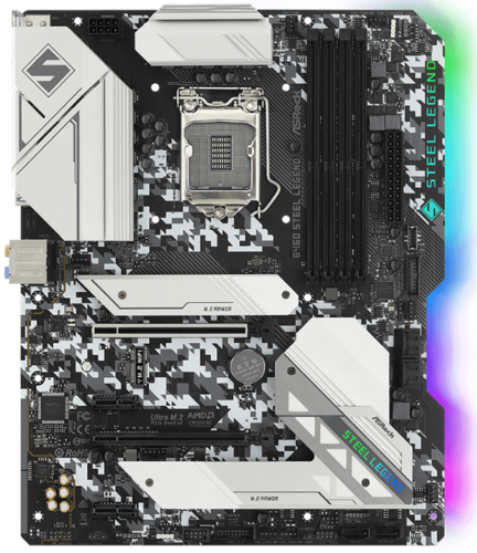 Купить Плата Asrock LGA1200 B460 B460 Steel Legend 4xDDR4 2xPCI-Ex16 HDMI/DP SATA3 3xM2 USB3.2 Type-C ATX в интернет-магазине DNS. Характеристики, цена  | 1654716.