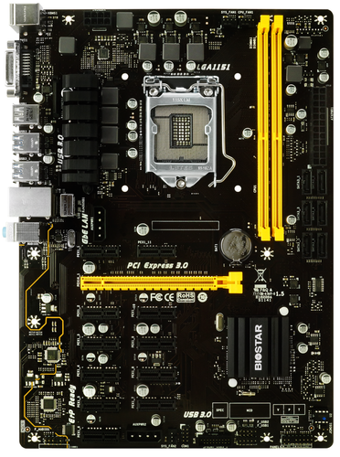 Купить Плата Biostar LGA1151 B250 TB250-BTC PRO 2xDDR4 1xPCI-Ex16 DVI SATA3 USB3 ATX в интернет-магазине DNS. Характеристики, цена  | 4823055.
