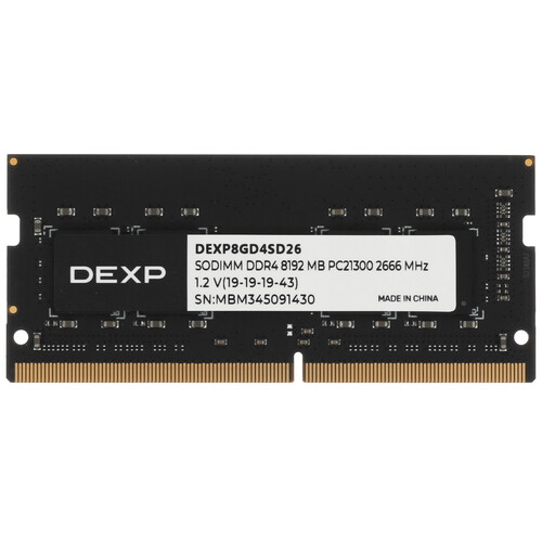 Купить Оперативная память SODIMM DEXP  8 ГБ в интернет-магазине DNS. Характеристики, цена DEXP | 5437480.