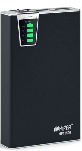 Купить Портативный аккумулятор 12500 mAh HIPER Power Bank (набор переходников, LED-фонарик, карт-ридер) [MP12500] в интернет-магазине DNS. Характеристики, цена  | 0164881.