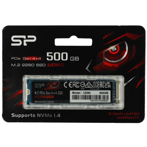 Купить 500 ГБ M.2 NVMe накопитель Silicon Power UD85 [SP500GBP44UD8505] в интернет-магазине DNS. Характеристики, цена Silicon Power UD85 | 5405653.