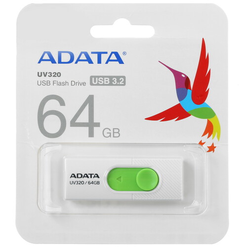 Купить Память USB Flash 64 ГБ ADATA UV320 [AUV320-64G-RWHGN] в интернет-магазине DNS. Характеристики, цена ADATA UV320 | 4839231.