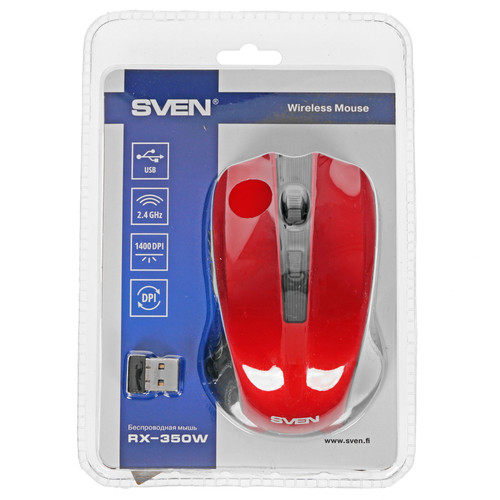 Купить Мышь беспроводная SVEN RX-350W [SV-019587] черный в интернет-магазине DNS. Характеристики, цена SVEN RX-350W | 4746008.