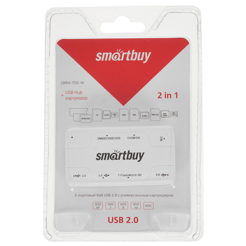 Купить Кард-ридер Smartbuy 750 в интернет-магазине DNS. Характеристики, цена Smartbuy 750 | 4842241.