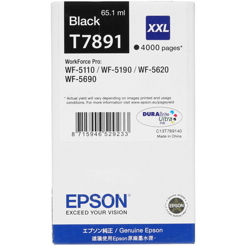 Купить Картридж Epson T7891 черный в интернет-магазине DNS. Характеристики, цена Epson T7891 | 7974877.