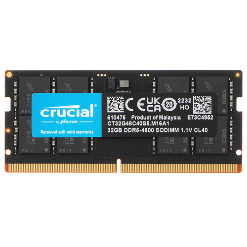 Купить Оперативная память SODIMM Crucial [CT32G48C40S5] 32 ГБ в интернет-магазине DNS. Характеристики, цена Crucial | 5096600.