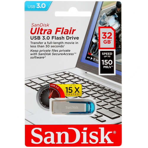 Купить Память USB Flash 32 ГБ SanDisk Ultra Flair [SDCZ73-032G-G46B] в интернет-магазине DNS. Характеристики, цена SanDisk Ultra Flair | 1355387.