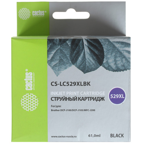 Купить Картридж Cactus CS-LC529XLBK черный в интернет-магазине DNS. Характеристики, цена Cactus CS-LC529XLBK | 7974971.