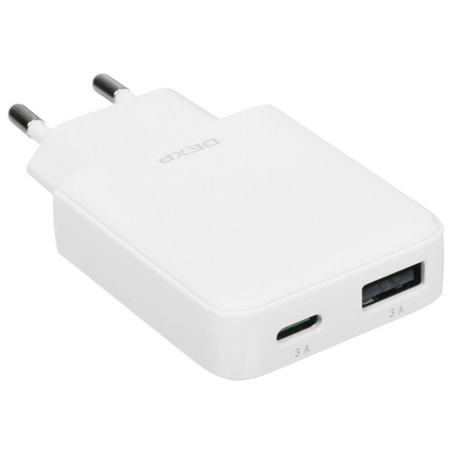 Купить Сетевое зарядное устройство DEXP GaN SuperSlim IET25CD белый в интернет-магазине DNS. Характеристики, цена DEXP GaN SuperSlim IET25CD | 5429683.
