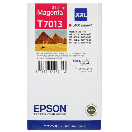 Купить Картридж Epson T701 XXL пурпурный в интернет-магазине DNS. Характеристики, цена Epson T701 XXL | 0158390.