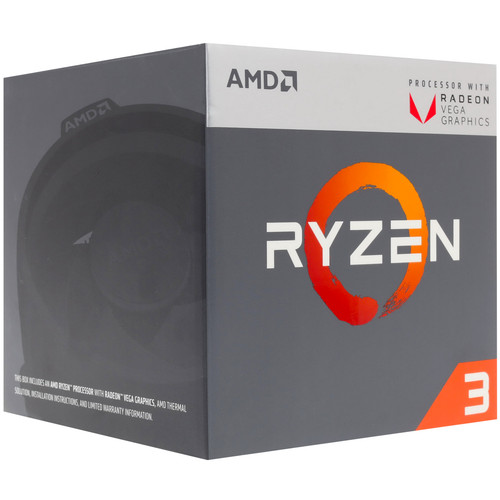 Купить Процессор AMD Ryzen 3 2200G 3,5/3,7GHz, 4C/4T, 2Mb L2, DDR4-2933 ...