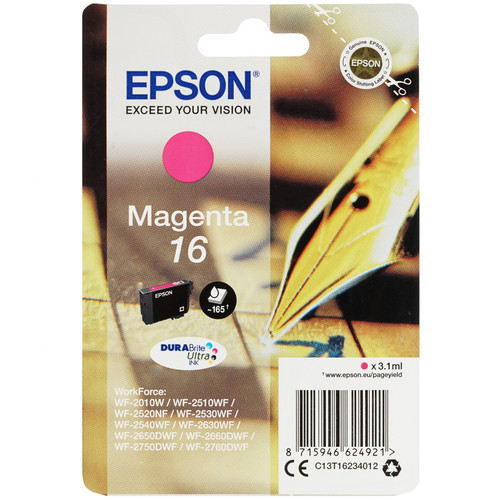 Купить Картридж Epson T16 M пурпурный в интернет-магазине DNS. Характеристики, цена Epson T16 M | 0167006.