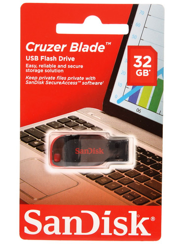 Купить Память USB Flash 32 ГБ SanDisk Cruzer Blade [SDCZ50-032G-B35] в интернет-магазине DNS. Характеристики, цена SanDisk Cruzer Blade | 0163602.