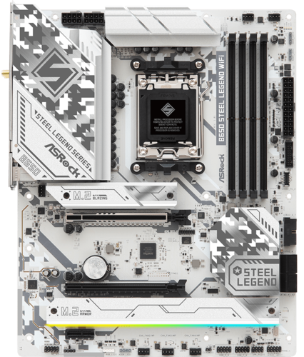 Купить Материнская плата ASRock B650 Steel Legend WiFi в интернет-магазине DNS. Характеристики, цена ASRock B650 Steel Legend WiFi | 5449691.