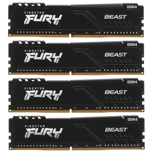 Купить Оперативная память Kingston FURY Beast Black [KF432C16BBK4/128] 128 ГБ в интернет-магазине DNS. Характеристики, цена Kingston FURY Beast Black | 5053624.