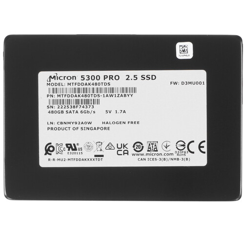 Купить 480 ГБ Серверный SSD Micron 5300 PRO [MTFDDAK480TDS-1AW1ZABYY] в интернет-магазине DNS. Характеристики, цена Micron 5300 PRO | 5073127.