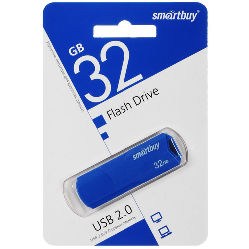 Купить Память USB Flash 32 ГБ Smartbuy Clue [SB32GBCLU-BU] в интернет-магазине DNS. Характеристики, цена Smartbuy Clue | 9055343.