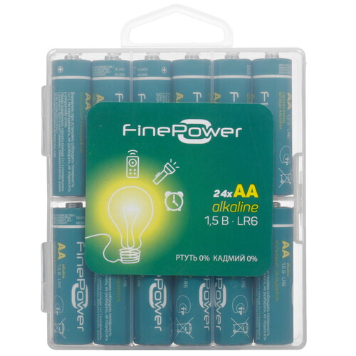 Купить Батарейка FinePower AA (LR6/ER14505/FR6/R6P) в интернет-магазине DNS. Характеристики, цена FinePower | 5090031.