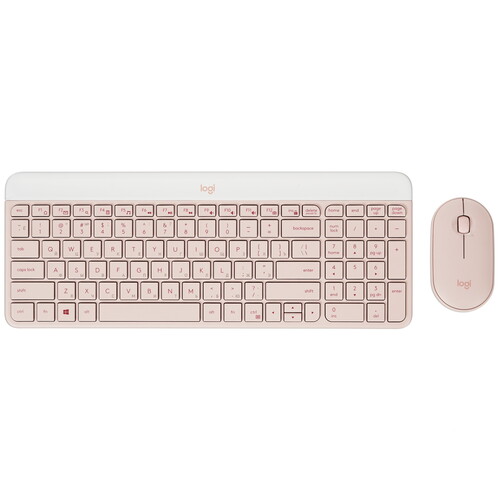 Купить Клавиатура+мышь беспроводная   Logitech Slim Wireless Desktop MK470 розовый в интернет-магазине DNS. Характеристики, цена Logitech Slim Wireless Desktop MK470 | 5404286.