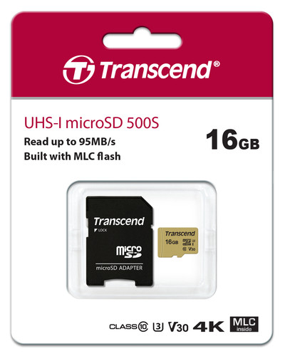 Купить Карта памяти Transcend 500S microSDHC 16 ГБ [TS16GUSD500S] в интернет-магазине DNS. Характеристики, цена  | 1275812.