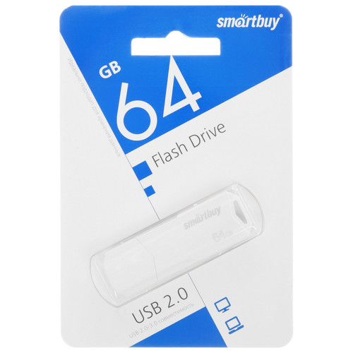 Купить Память USB Flash 64 ГБ Smartbuy Clue [SB64GBCLU-W] в интернет-магазине DNS. Характеристики, цена Smartbuy Clue | 9055368.