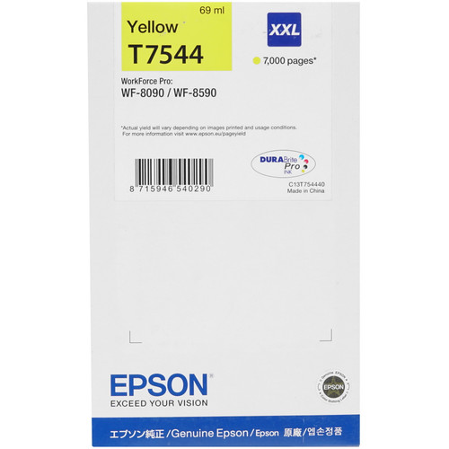Купить Картридж Epson T7544 XXL желтый в интернет-магазине DNS. Характеристики, цена Epson T7544 XXL | 7974857.
